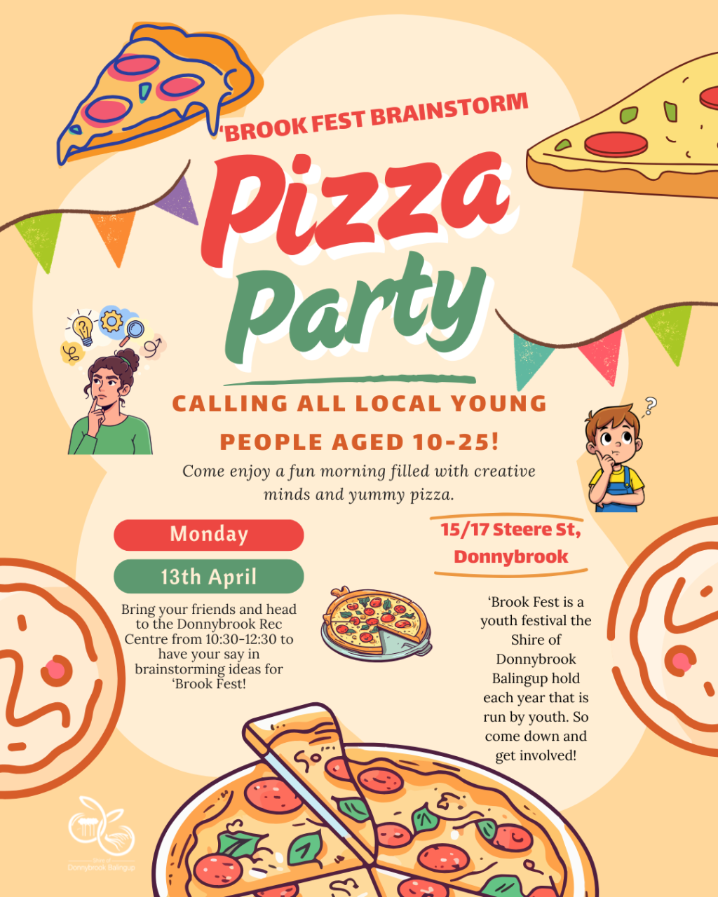 'Brook Fest Brainstorm Pizza Party